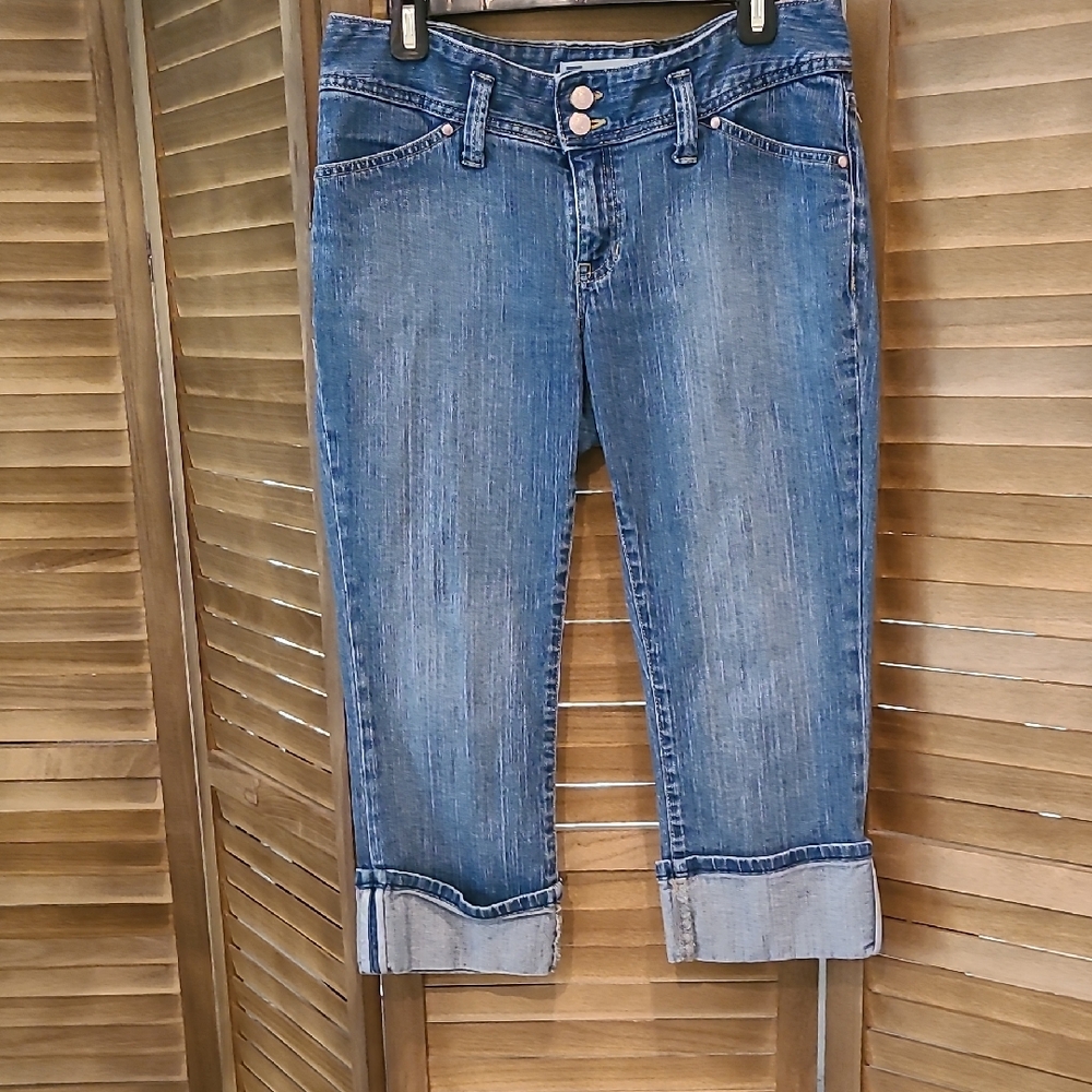 Gap Women's Blue Denim Low Rise Cropped Jeans